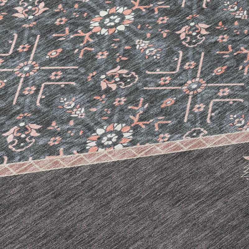 Machine Washable Indoor/ Outdoor Traditional Chantille Rug