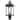 21" Black Farmhouse Post Light - Die-Cast Aluminum with Seeded Glass - Large