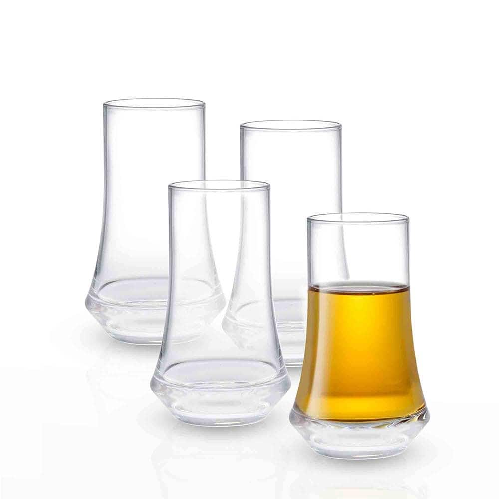 JoyJolt Cosmos Crystal 2.5 oz Shot Glasses, Heavy Base Set of 4 Glasses