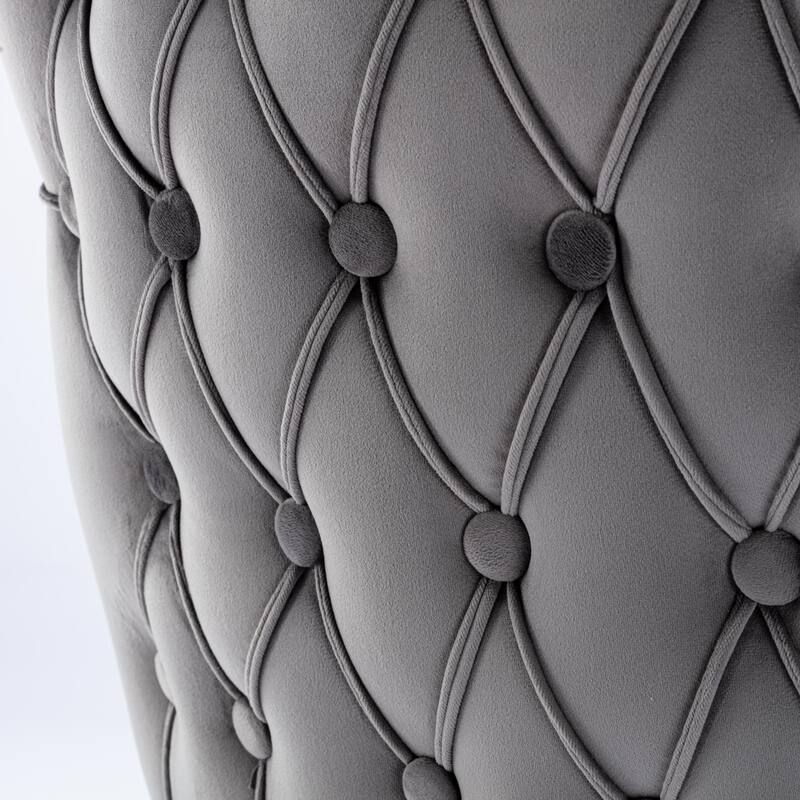 Velvet Wingback Chair Accent Chair with Nailhead Trim, Minimalist Dining Chair Reception Chair Side Chair