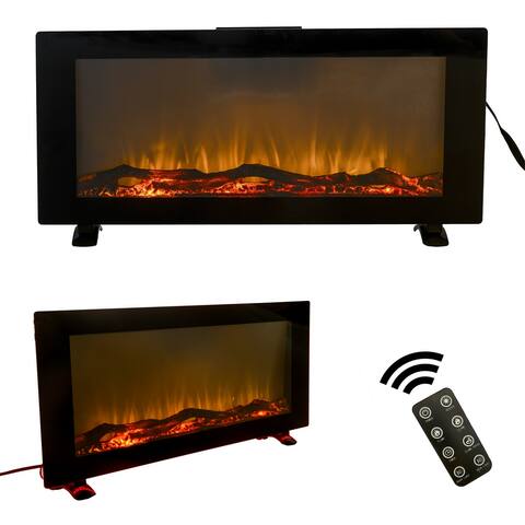 42 in Wall-Mounted Electronic Fireplace-10 Colors Black Light(CSA Certification)
