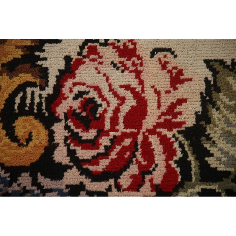 Aubusson Oriental Area Rug Handmade Wool Carpet - 8'2"x 9'2"