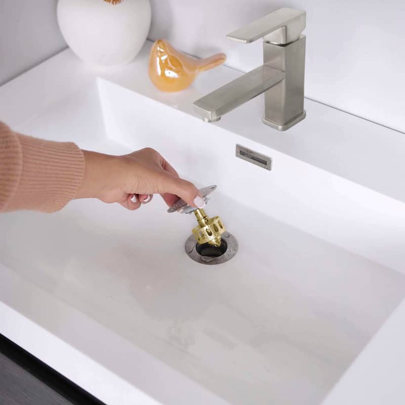 STYLISH Pop-Up Bathroom Sink Drain with Overflow D-701