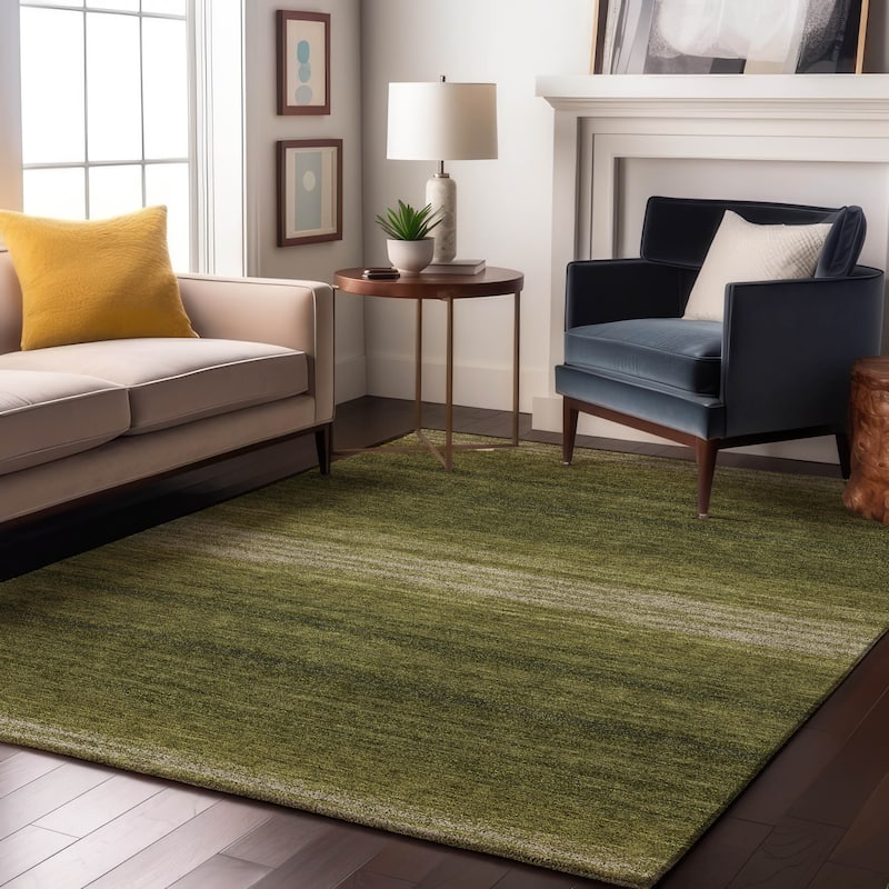 Premium Washable Super Soft Farmhouse Ombre Mayfield Rug - Olive - 9' x 12'