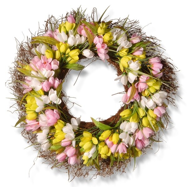21" Tulip Wreath - N/A