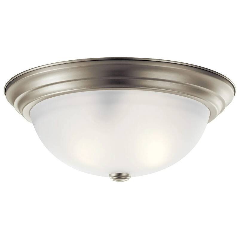 Kichler 3 Light 15" Wide Flush Mount Bowl Ceiling Fixture - Brushed Nickel