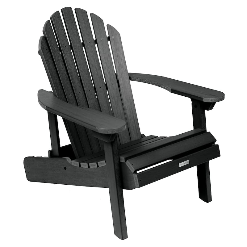 Eco-friendly Synthetic Wood Folding and Reclining Adirondack Chair