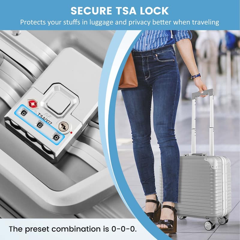 Costway 16'' Under-seat Carry On Luggage PC Hardshell Lightweight - See Details