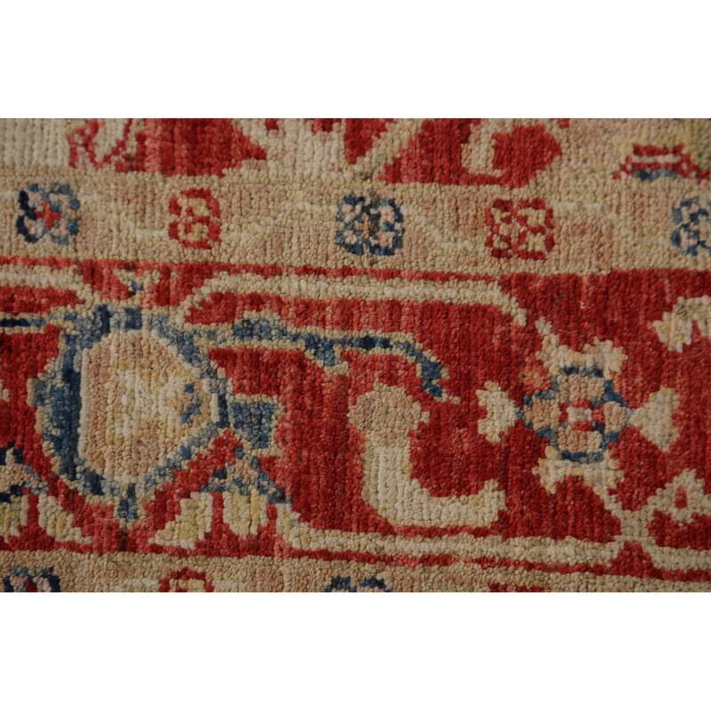 Vegetable Dye Heriz Serapi Oriental Rug Handmade Wool Carpet - 4'11"x 6'9"