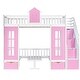preview thumbnail 14 of 25, Versatile Twin Over Twin Bunk Bed with Convertible Table, Drawers, and Play Area for Kids