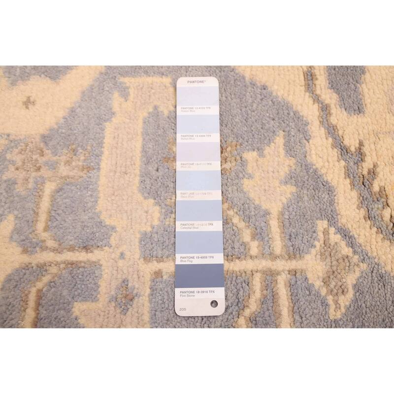 ECARPETGALLERY Hand-knotted Royal Oushak Light Denim Blue Wool Rug - 4'3 x 6'0