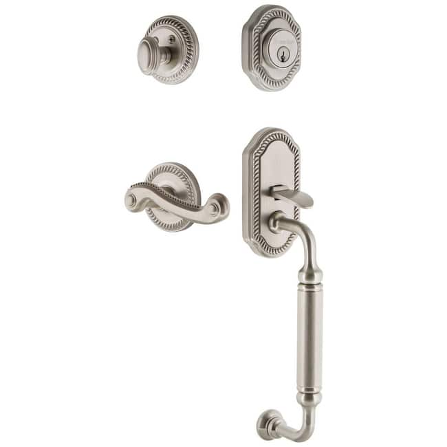 Grandeur Newport Solid Brass Rose Right Handed Keyed Entry Single