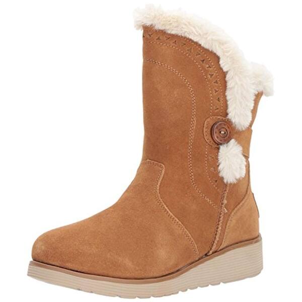 Shop Skechers Women S Mid Apex Winter Boot Tan 5 5 M Us Free