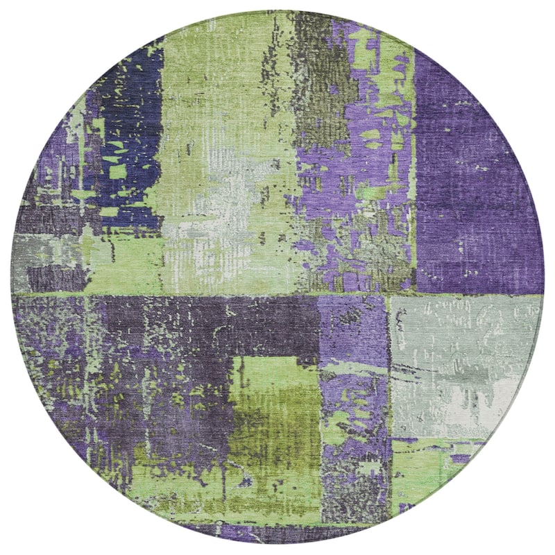 HomeRoots Abstract Transitional Rectangle Outdoor Rug