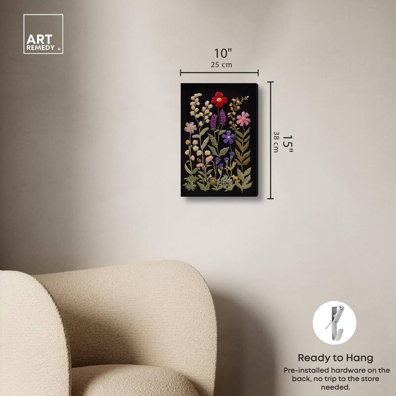Fiber Flora on Fathomless Canvas by Art Remedy, Gallery Wrapped