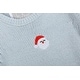 preview thumbnail 3 of 2, Light Blue Santa Knit Romper - 18-24M