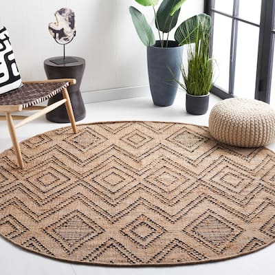 SAFAVIEH Flatweave Natural Fiber Sadia Geometric Jute Rug