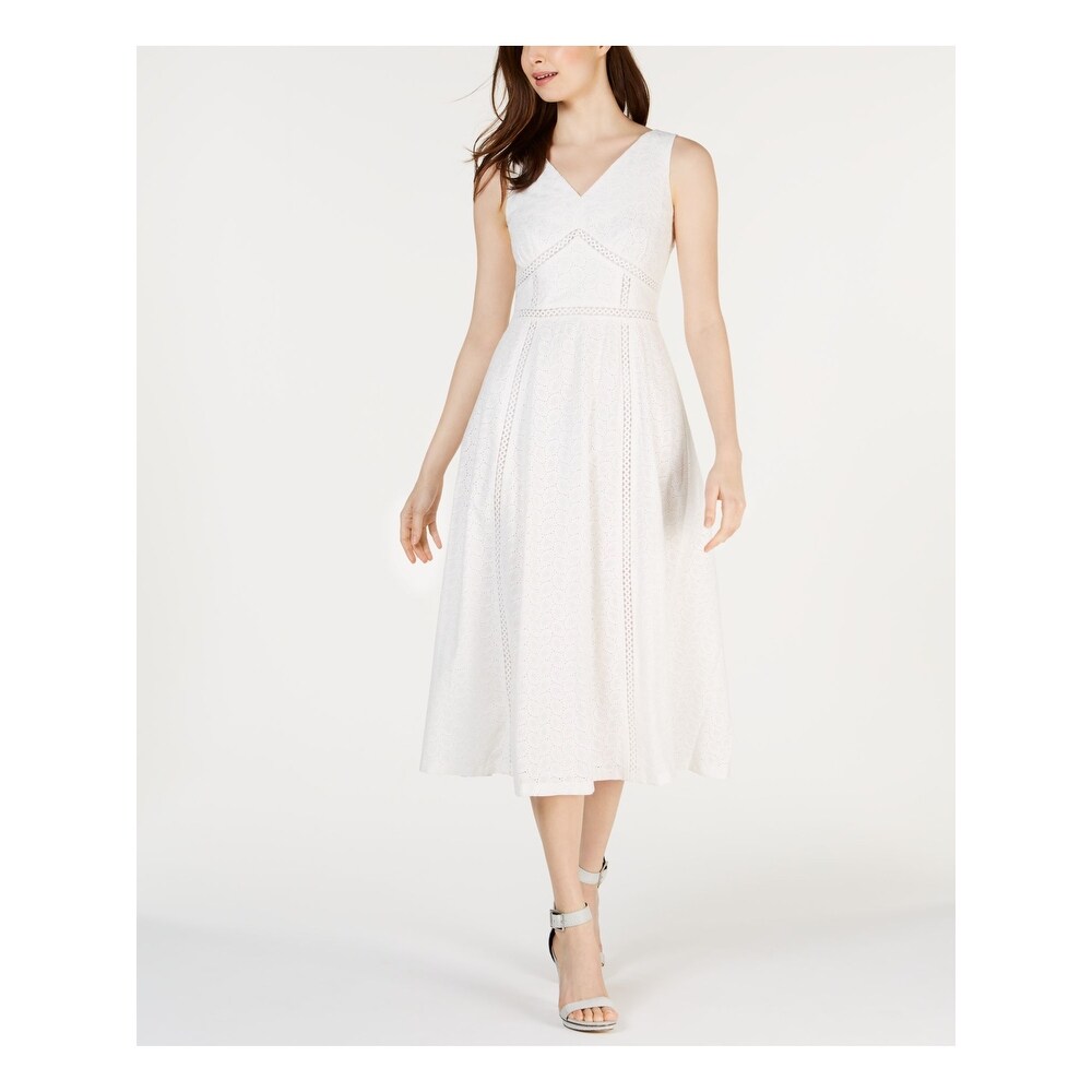 Calvin klein white midi dress clearance