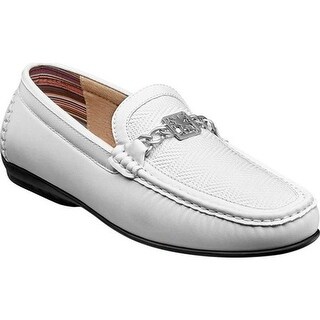 white stacy adams loafers