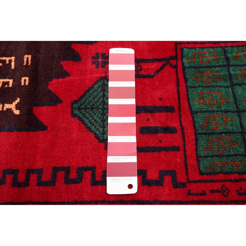 ECARPETGALLERY Hand-knotted Teimani Red Wool Rug - 3'5 x 6'6