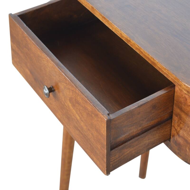 Nightstand with Storage Drawer & Solid Wood Tabletop,For Bedroom, Living Room