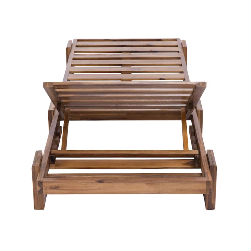 78.8-inch Outdoor Patio Lounge Chair with Adjustable Recliner, Headrest, and Retractable Side Tray