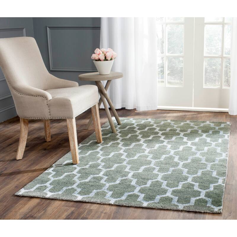 SAFAVIEH Hand-knotted Stone Wash Fionola Modern Wool Rug - 4' x 6' - Charcoal
