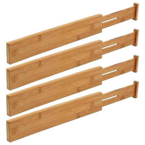 Ybm Home Bamboo Kitchen Drawer Dividers And Organizers Set Of 4 On Sale Overstock 30531926