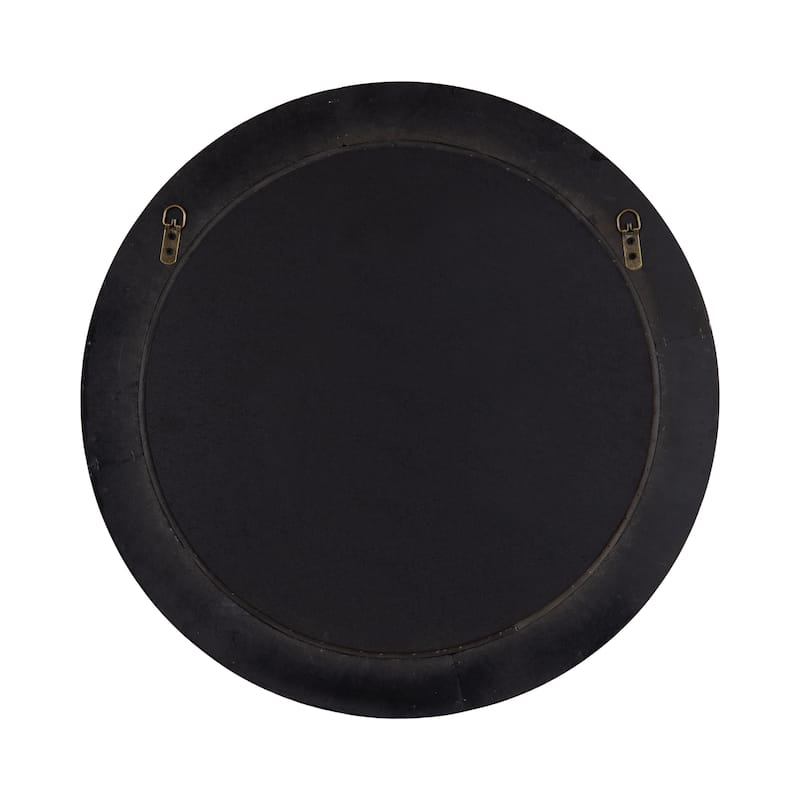 Kate and Laurel Palmer Wood Round Wall Mirror - 26" Diameter