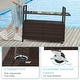 preview thumbnail 19 of 18, Costway Outdoor Bar Cart with Tempered Glass Top Storage Cabinet & 8 - See Details