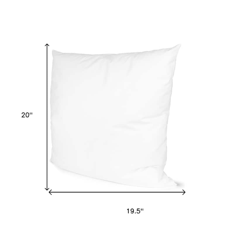 20" White Cotton Throw Pillow Insert