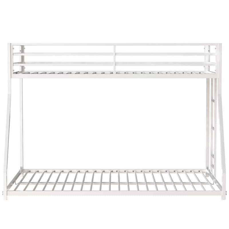 Heavy-Duty Twin Over Full Metal Bunk Bed, No Box Spring Needed