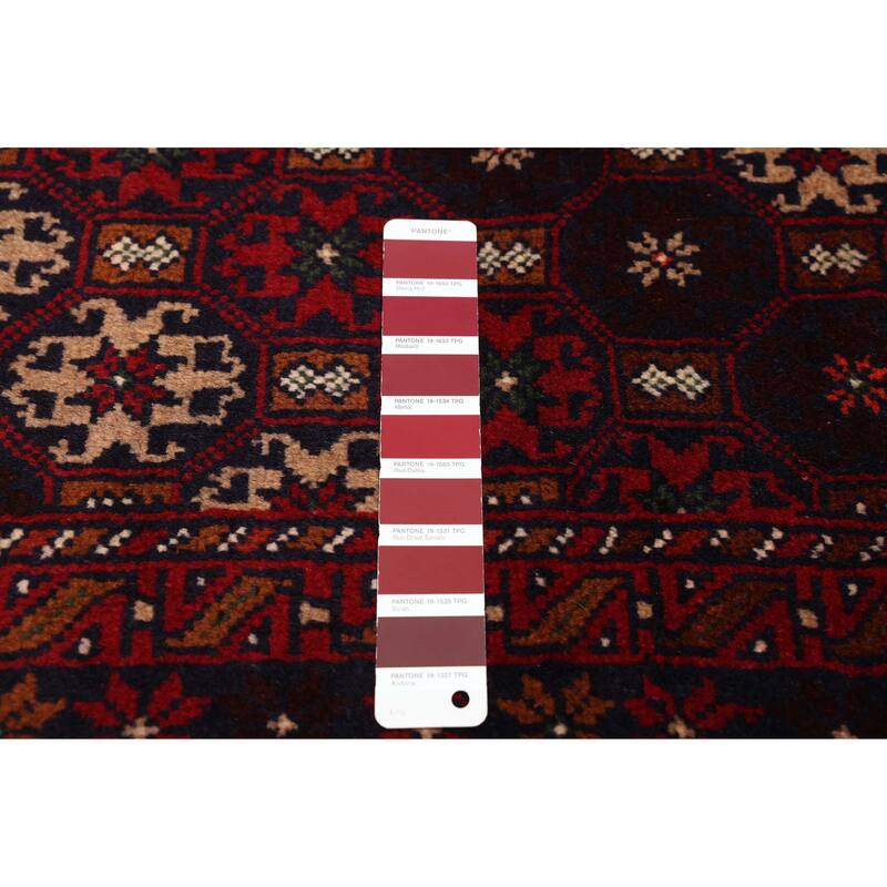 ECARPETGALLERY Hand-knotted Teimani Red Wool Rug - 3'4 x 5'11