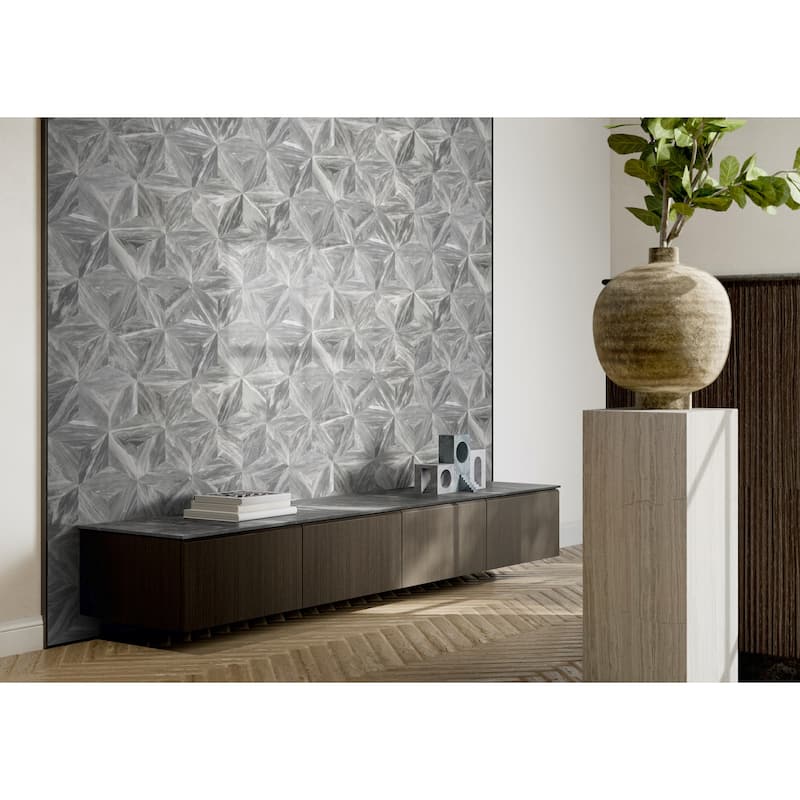 Roomfitters Hexagon Marble Tile for Wall and Floor, Honed Natural Stone, Genuine Marble, 12-Piece Box, Carrara Gray - Natural+Grey