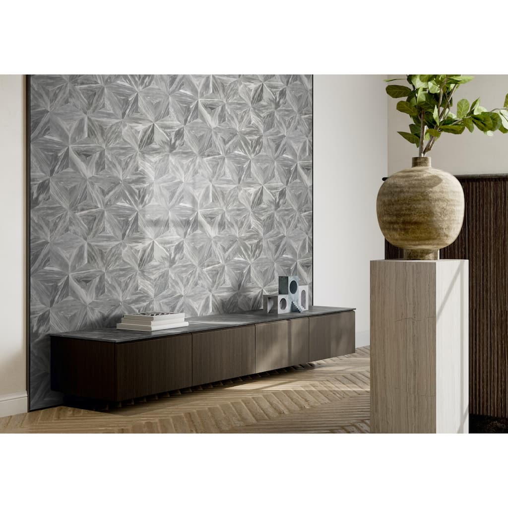 Roomfitters Hexagon Marble Tile for Wall and Floor, Honed Natural Stone, Genuine Marble, 12-Piece Box, Carrara Gray