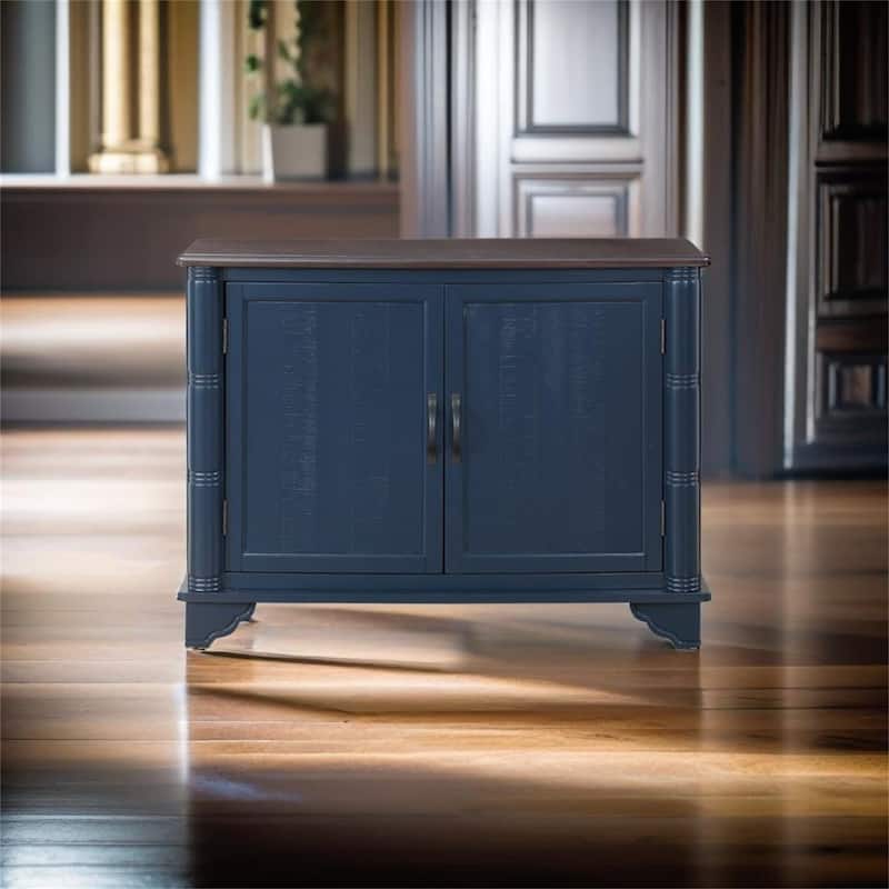 Retro Entryway Table with Adjustable Storage Shelf