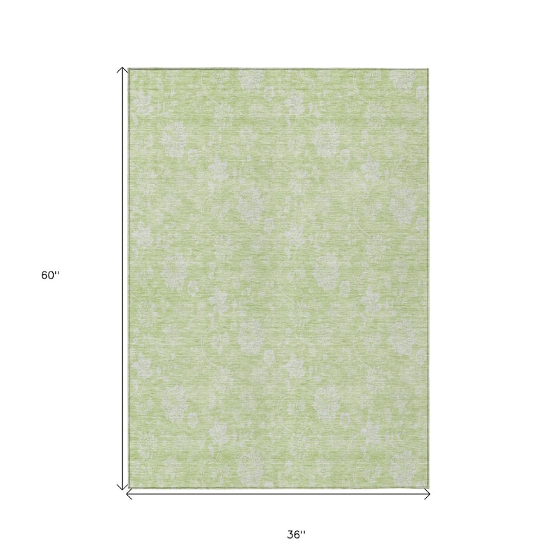 HomeRoots Floral Transitional Rectangle Outdoor Rug