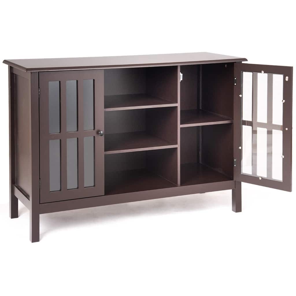 Wood TV Stand Console Cabinet for 45" TV - 43" x 16" x 30.5"(L x W x H)