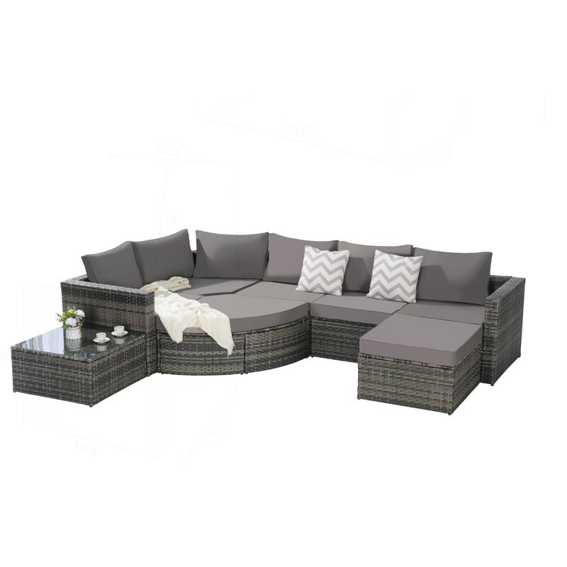 Outdoor Patio Sofa Set for Poolside Relaxation and Entertainment