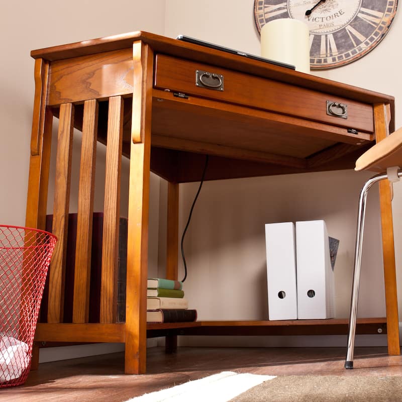 Porch & Den Crescent Mission-style Corner Desk