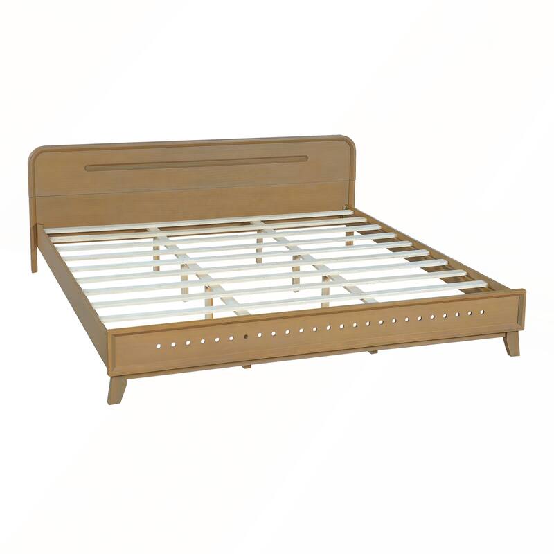 Pine Solid Wood Bed with Timeless Design Easy Assemble