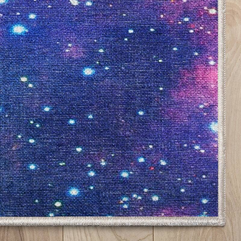 Well Woven Celestial Space Modern Abstract Kids Rug