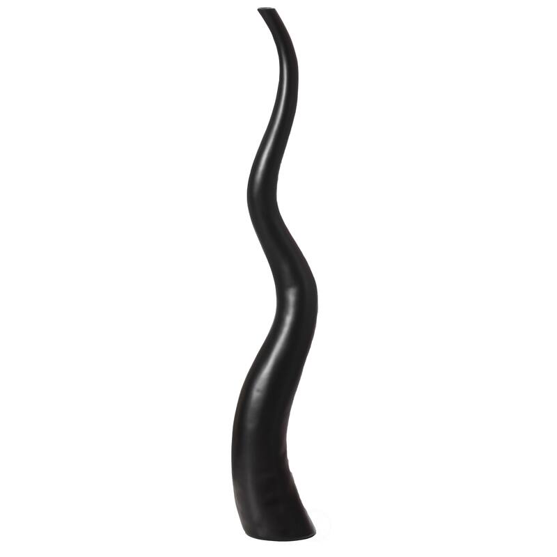 Tall Ceramic White Animal Horn Floor Vase Elegant for Entryway Dining Living Room Decor Statement Piece with Distinctive Antler