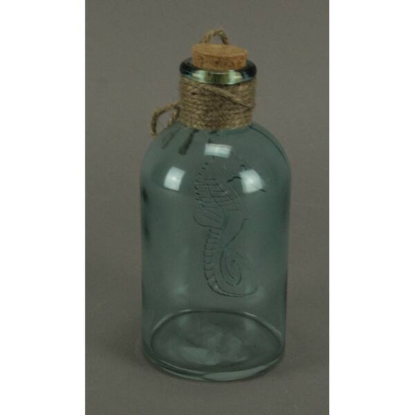 Shop Blue Green Clear Glass Decorative Bottles Seahorse Design