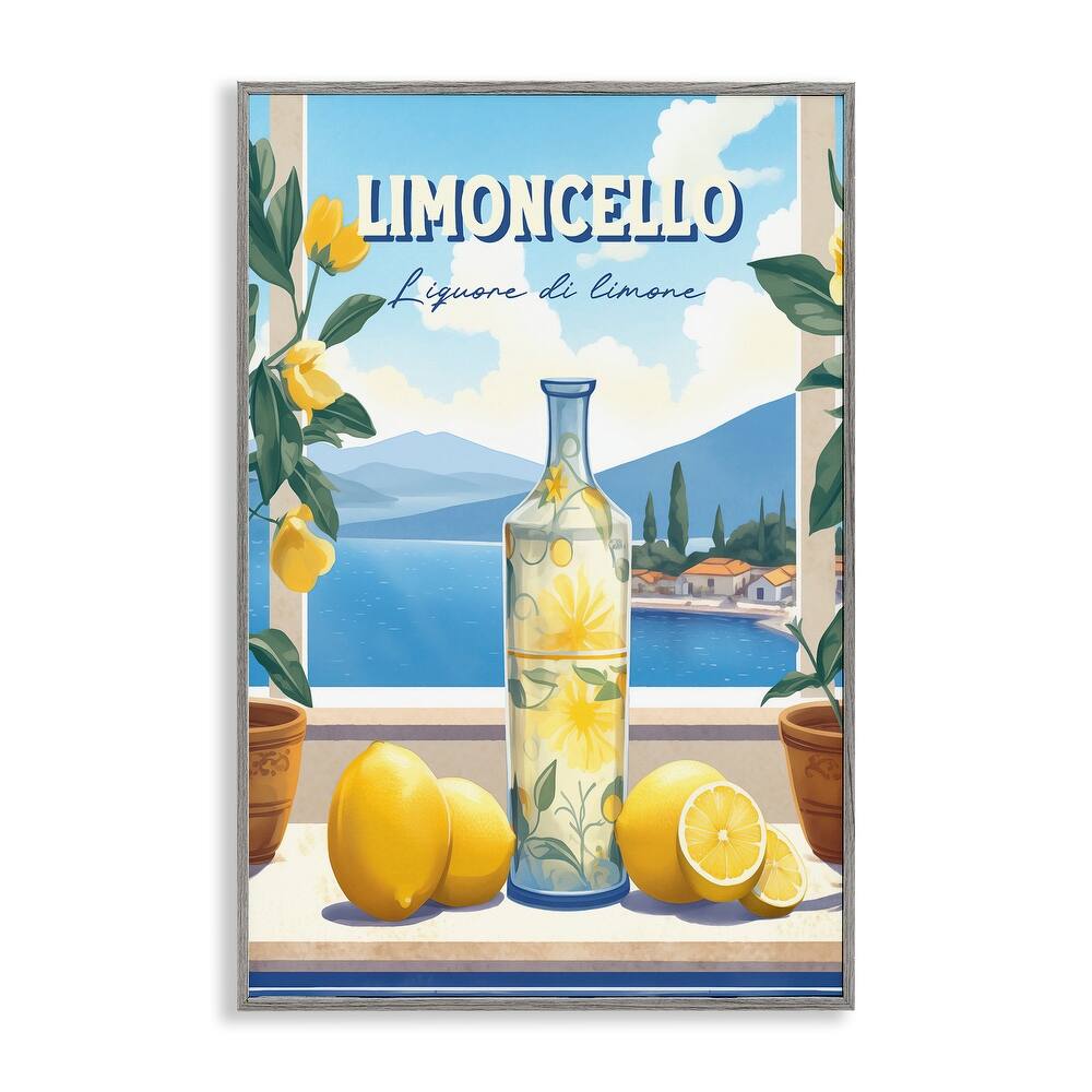 Stupell Limoncello Coastal View Framed Giclee Art Design By Andreas Magnusson