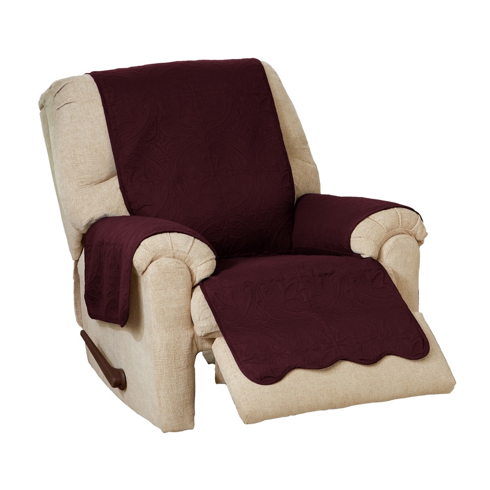 Reversible Recliner Cover Quilted Pet Furniture Protector Slipcover