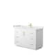 Option White, Gold Trim, White Cultured Marble Top