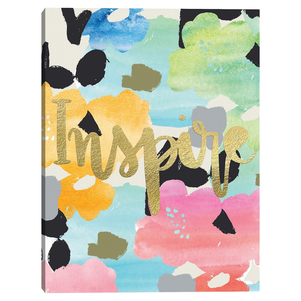 Inspire Floral Canvas Art Print