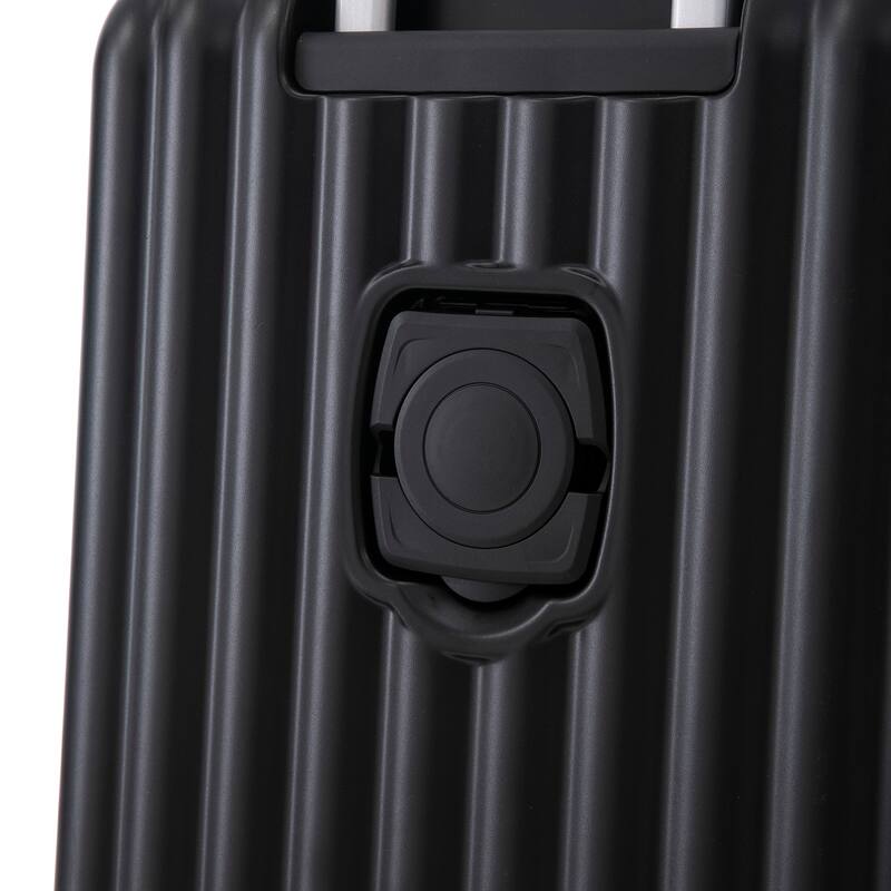 Stylish Luggage, 3-Piece Set with Universal Wheels Cup Holder, USB Port and Phone Holder, for Boarding Travel