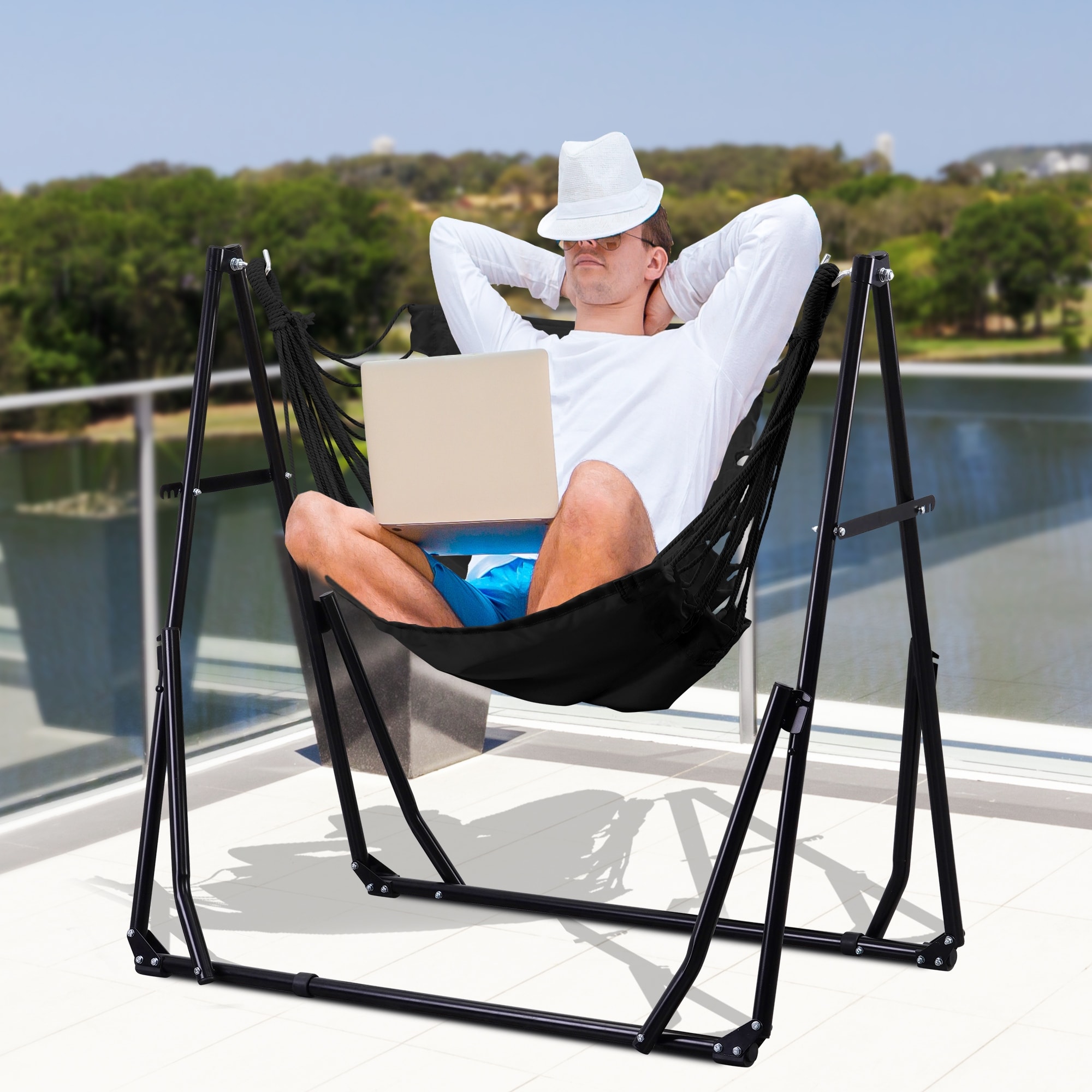 2 in 1 Hammocks Portable Convertible Hammock Swing Chair